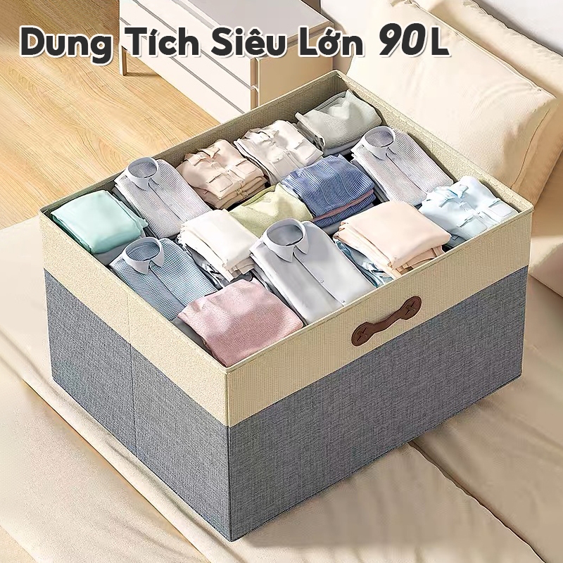 DECROOM Hộp Đựng Quần Áo Có Nắp Hộp Đựng Quần Áo Đa Năng Giỏ Công Suất Quá Khổ 60/120L | BigBuy360 - bigbuy360.vn