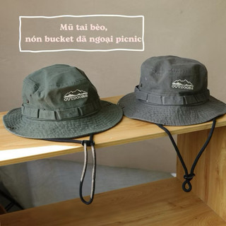  Mũ tai bèo nón bucket dã ngoại picnic chất cotton mềm siêu êm 