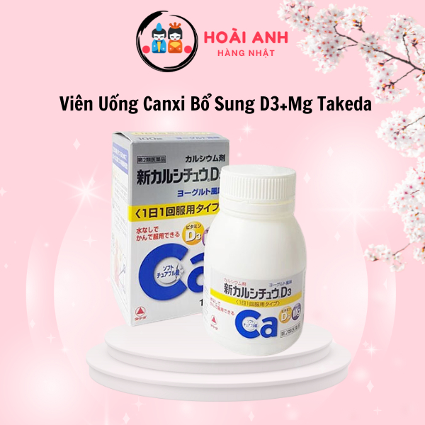 Viên Uống Canxi Bổ Sung D3+Mg Takeda 100 Viên