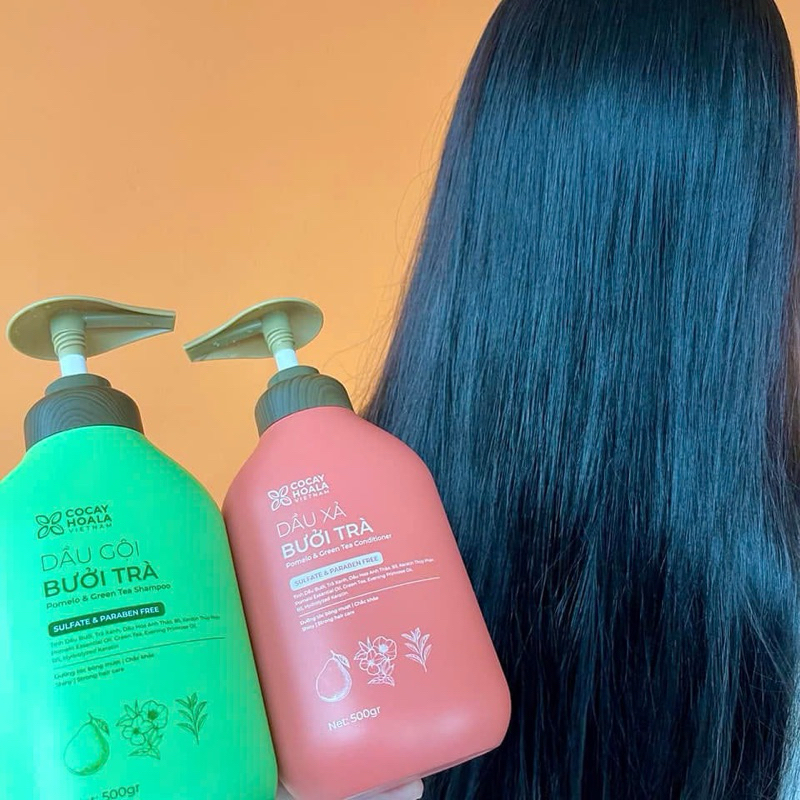 Combo Gội Xả Bưởi Trà Cỏ Cây Hoa Lá 350g Phục Hồi Tóc Hư Tổn