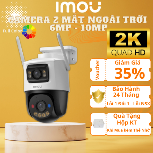 Camera IP Wifi Ngoài Trời Ống Kính Kép IMOU S7XEP (Cruiser Dual 2) 6MP/10MP - Phát Hiện Chuyển Động
