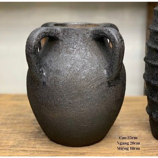 Bình gốm chăm ninh thuận gốm bàu trúc bình gốm wabi sabi, rustic 26