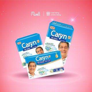Tã dán người lớn Caryn Bỉm người già gói L10 L20 M10 XL10 XL20 thấm hút mỏng nhẹ Mwell Việt Nam