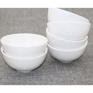 Combo 10 chén sứ cơm, 10 bát ăn cơm sứ mộc