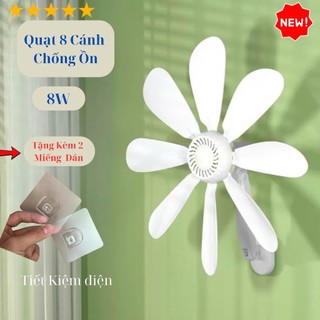  Quạt Trần Treo Tường 8 Cánh 25W Không Tiếng Ồn 220V 50Hz Kèm Móc Dính - Quạt Fan 