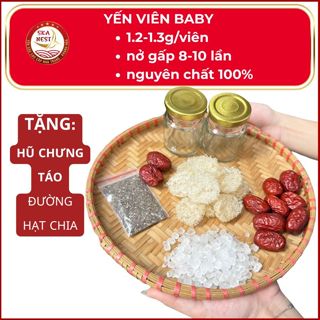 Set 10 Viên Yến Sào Viên Baby Tặng Kèm Táo Đỏ, Đường Phèn