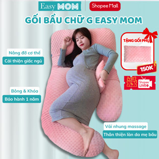 Gối chữ G cho bà bầu Easy MOM giúp nâng đỡ bụng, giảm đau lưng cho mẹ ngủ ngon