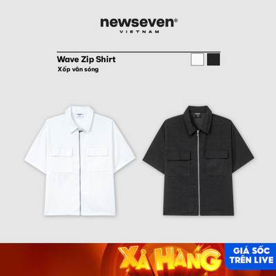 Áo Sơ Mi NEWSEVEN Wave Zip Shirt SM.342