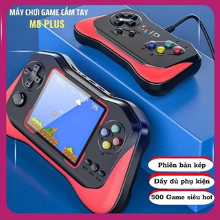 Máy chơi game cầm tay  M8 Plus - Bản new 2023 - Với 500 Game siêu hot - Màn hình nét tinh xảo - Không lặp lại game