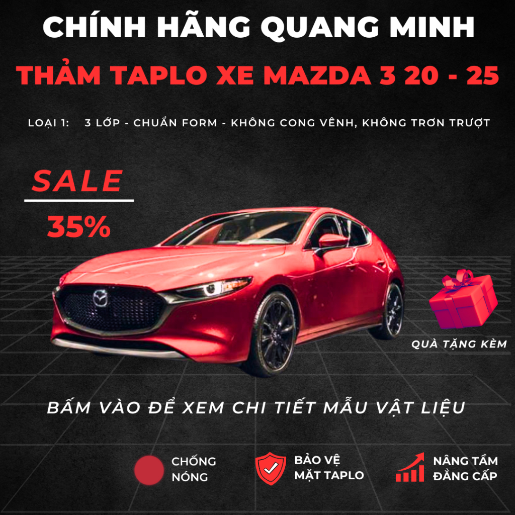 THẢM TAPLO DA CAO CẤP XE MAZDA 3 2020 - 2023
