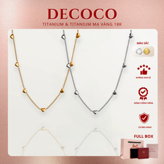 Dây chuyền nữ De Coco Rachel vòng nhiều trái tim, phụ kiện trang sức titan DECOCO ACCESSORIES
