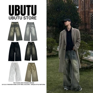 Quần Jean Ống Rộng Nam Nữ Phối Dây - UBTQ014 - UBUTU STORE