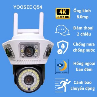  Camera WiFi Yoosee Ngoài Trời 3 Mắt Góc Nhìn Rộng Xem Nét ,Mẫu Mới Nhất 