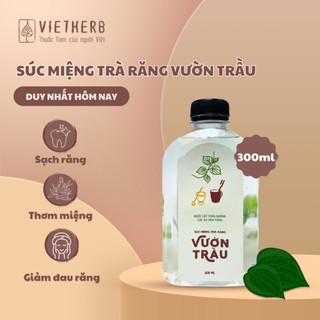  Nước súc miệng thảo dược Vietherb 300ml thành phần nước trầu không thảo mộc làm sạch khoang miệng bảo vệ răng miệng 