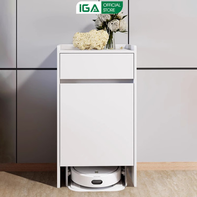 Tủ gỗ đa năng để robot hút bụi chất liệu gỗ MDF cao cấp thương hiệu IGA - GP389