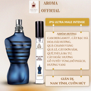 Nước hoa JPG Ultra Male Intense, Nước hoa nam chiết 10ml, hương thơm mê hoặc, thu hút mọi ánh nhìn