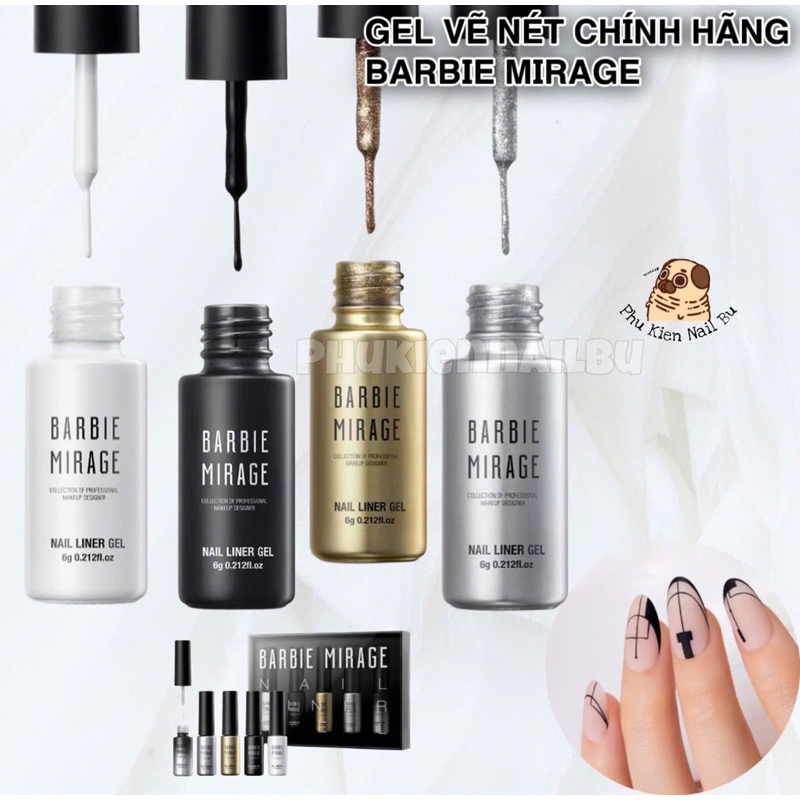 Gel Cọ Nét Barbie Mirage, cọ nét gel cao cấp barbie mirage siêu đặc