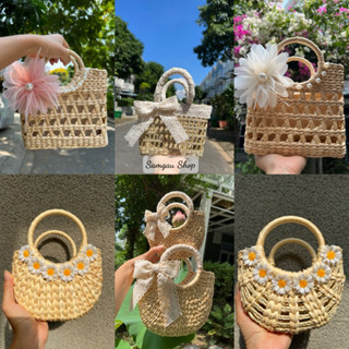 Túi cói túi lục bình xinh xắn cho Mẹ và bé phong cách Vintage đi biển, chụp ảnh decor, kiểu dáng siêu đẹp