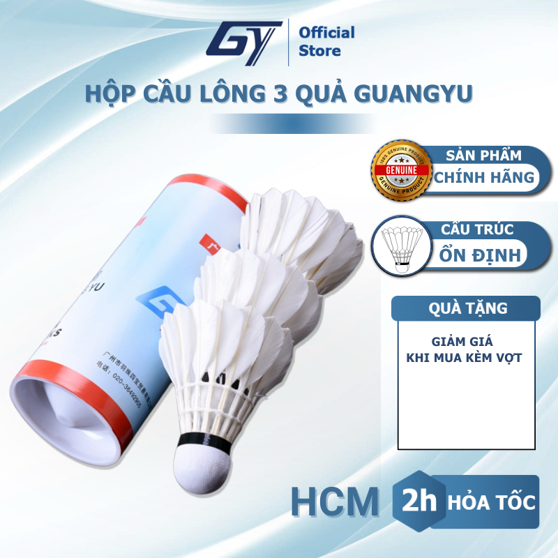 Quả Cầu Lông GUANGYU - Hộp 3, 12 Quả, Phù Hợp Cho Tập Luyện và Giải Trí