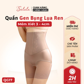 Quần Gen Bụng Selala Xiết Eo Ôm Nâng 2 - 3cm Chất Phối Chân Ren Mềm Mịn Thoáng Mát QG17