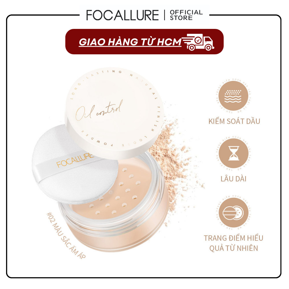 FOCALLURE Phấn kiểm soát dầu Không vón cục bột mờ 12g