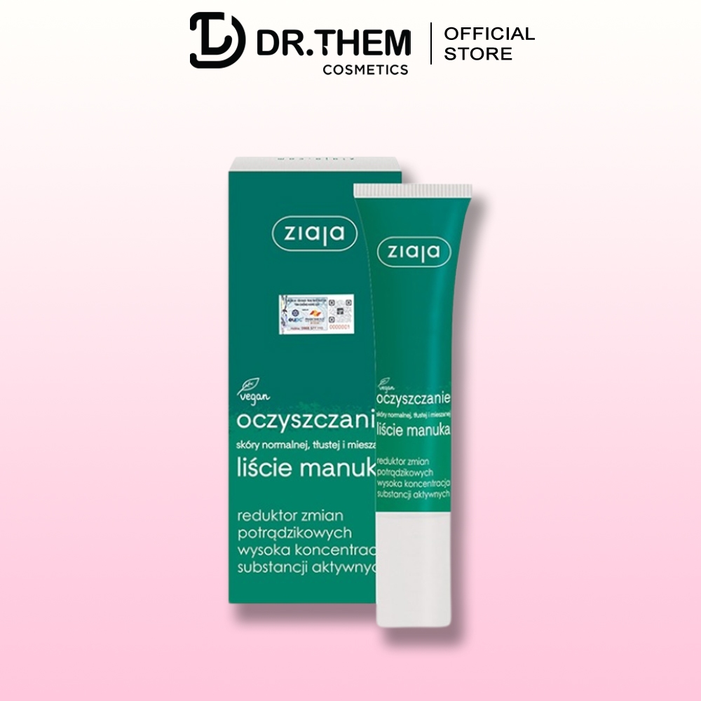 Kem Chấm Mụn Ziaja Manuka 15ml, Giảm Mụn Tức Thì Cho Da Mụn Trứng Cá - Dr Thêm- Dr Thêm