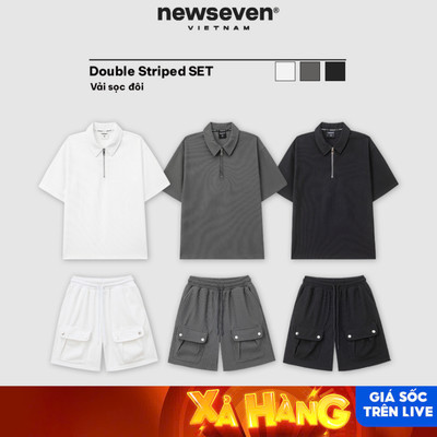 Set Polo NEWSEVEN Double Striped SET.340