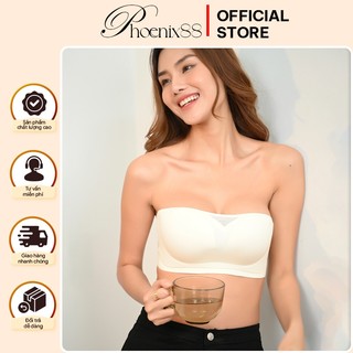 Áo ngực AL04 không dây viền cao su non ôm sát chân ngực chống tụt phoenix Trắng