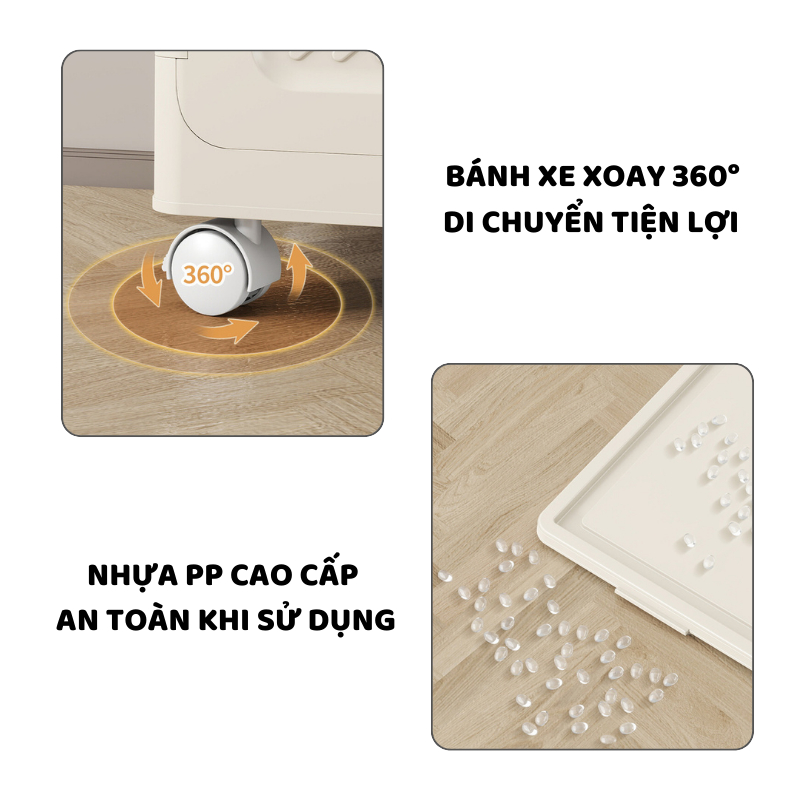 Hộp Đựng Quần Áo Gấp Gọn ENODA HOME, Thùng Nhựa Dung Tích Lớn Đựng Quần Áo, Có Bánh Xe Di Chuyển Thuận Tiện Q043 | BigBuy360 - bigbuy360.vn