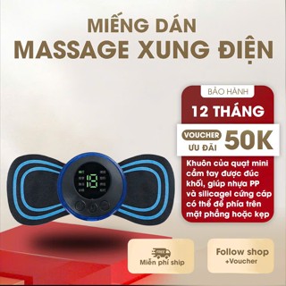 Miếng Massage Xung Điện Cổ Vai Gáy, Bắp Tay, Lưng Bằng Sung Điện đỡ đau Nhức Hiệu Qủa - Máy mat sa thân hình 10 Chế Độ N