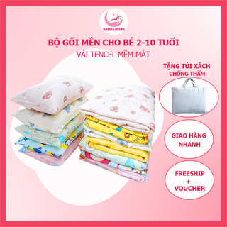 Bộ gối chăn tencel Katina House, cho bé đi học 1-15 tuổi, mềm mại thoáng mát