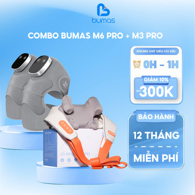 Combo Máy Massage Cổ BUMAS M3 Plus Và Máy Massage Đầu Gối BUMAS M6 Pro