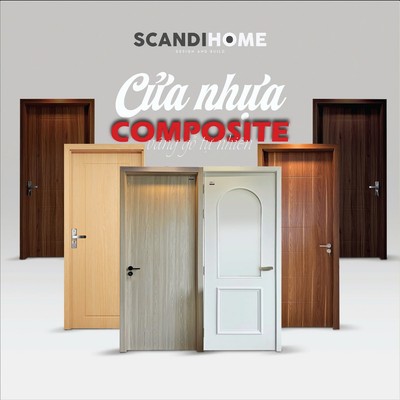 Cửa nhựa vân gỗ Composite Scandi Home DOO_800, chỉ giao nội thành HCM, Đa dạng màu sắc (đặt theo yêu cầu)