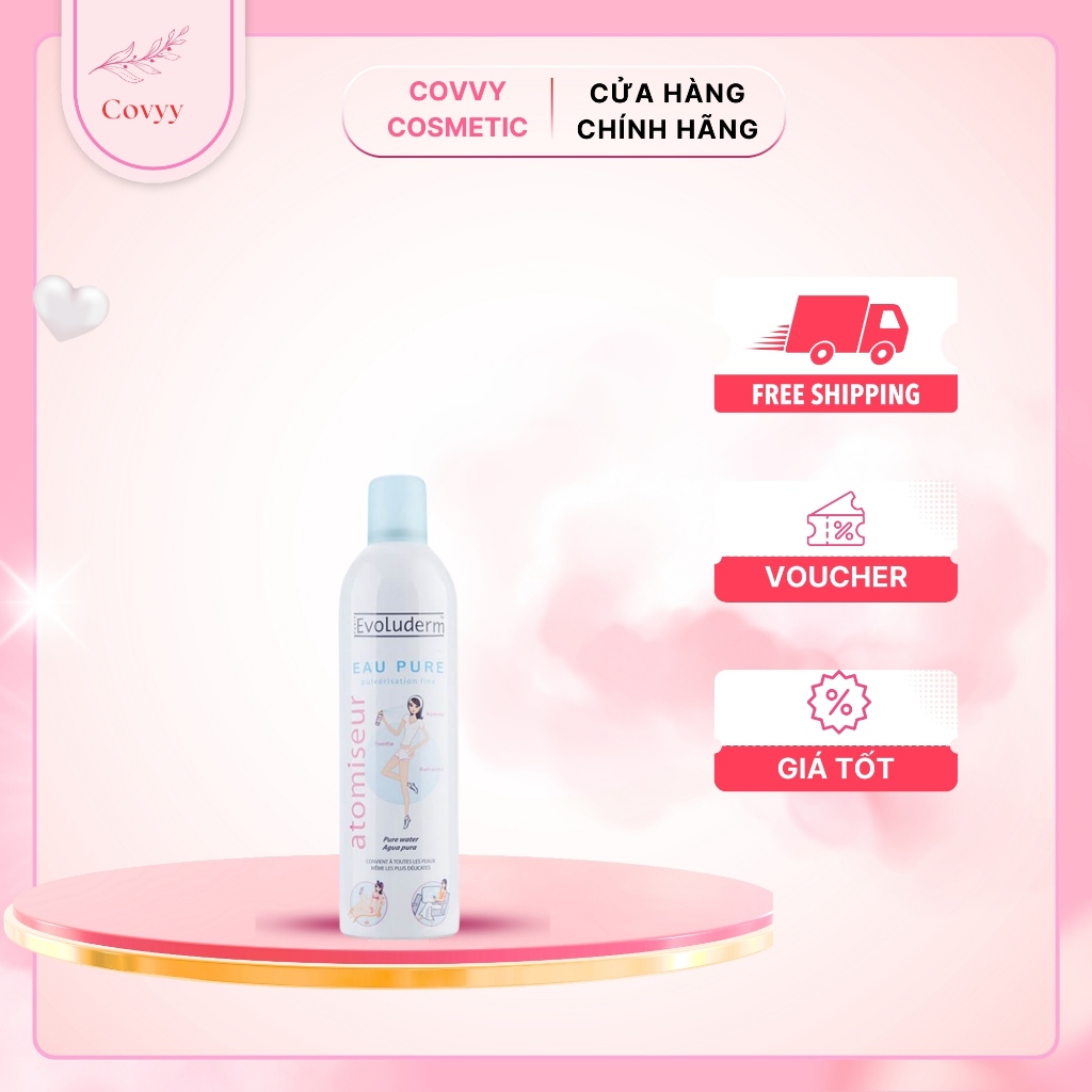 Xịt khoáng Evoluderm Eau Pure Pháp 150ml - 400ml