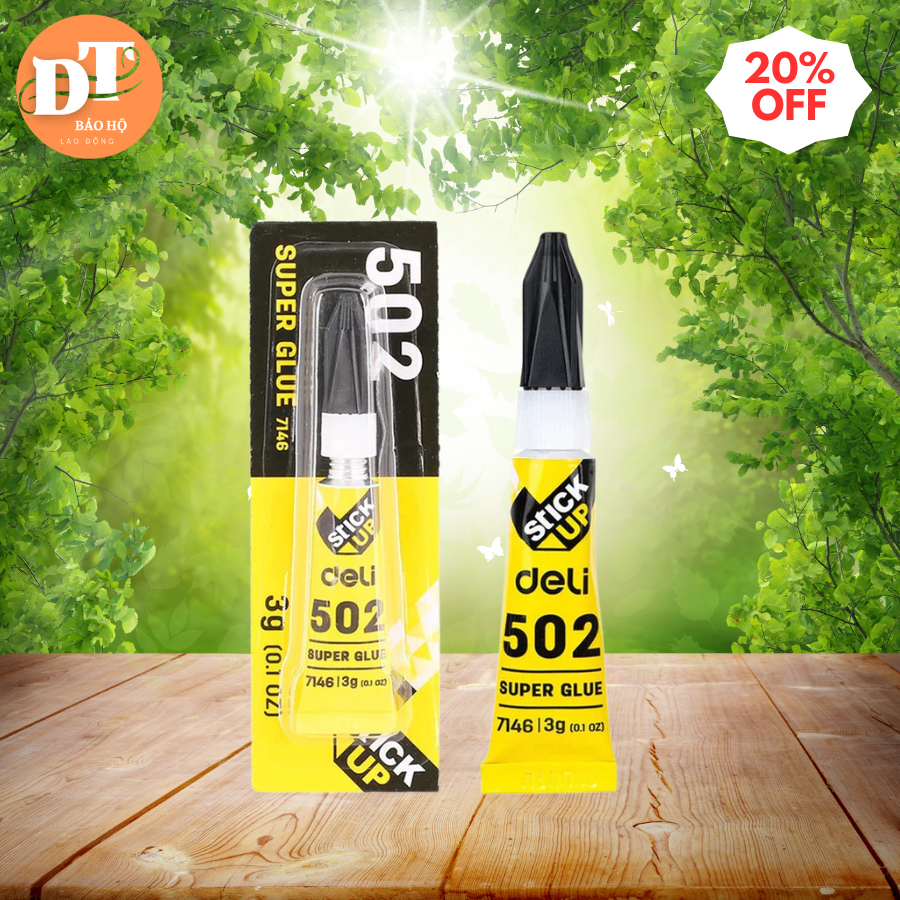 (COMBO 3) Keo Dán 502 Siêu Dính 3G DELI E7146