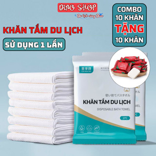   Mua 10 tặng 10 Khăn Nén 23*30cm  Combo 10 Khăn Tắm Du Lịch Sử Dụng Một Lần Sợi Vải Cellulose Thấm Hút Mạnh 