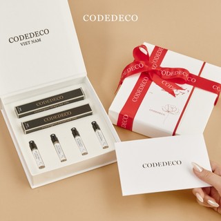 [SET QUÀ DÀNH CHO NAM] 02 chai tinh dầu nước hoa CODEDECO 10ml dạng xịt + 04 vial 2.5ml mùi ngẫu nhiên