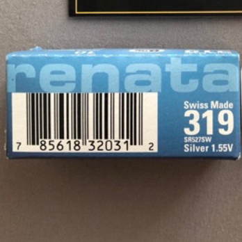 Viên pin đồng hồ Renata chính hãng Thụy Sĩ 527 SR527SW 319 vỉ 1 viên