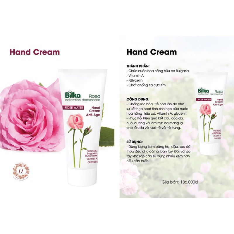 Kem dưỡng da tayBilka  Organic bulgaria