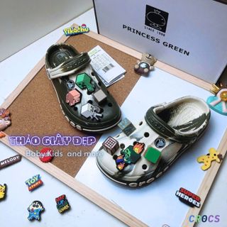 Dép Giày Sục Crocs Cross Cho Bé Trai Gái Nam Nữ Người Nhện Spider Man Hàng Đẹp Quảng Châu LS082