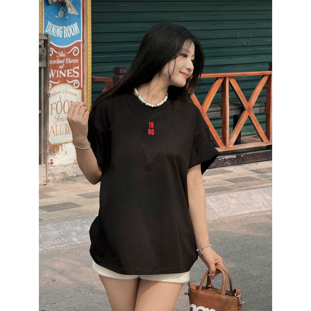 Áo Thun Boxy Nevasome Atelier Thêu Xù Cotton 260 gsm Tay Lỡ Form Boxy Rộng Nam Nữ Cổ Tròn | BigBuy360 - bigbuy360.vn