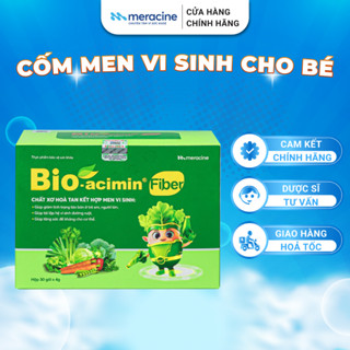 Cốm Men Vi Sinh + Chất Xơ Meracine Bio Acimin Fiber Giúp Giảm Táo Bón, Bổ Sung Lợi Khuẩn 30 Gói/Hộp