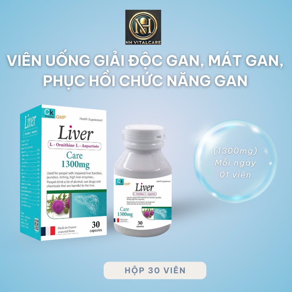 CK LIVER CARE 1300mg - Viên uống giải độc và tăng cường chức năng gan