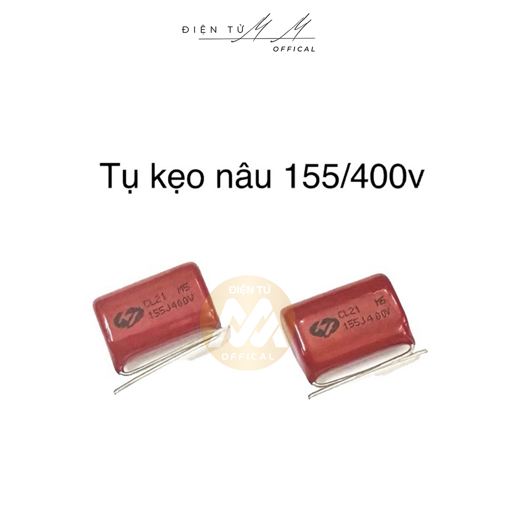[100 con] Tụ kẹo nâu, tụ loa 155J / 400V - Dùng cho amply, mạch nguồn điện tử