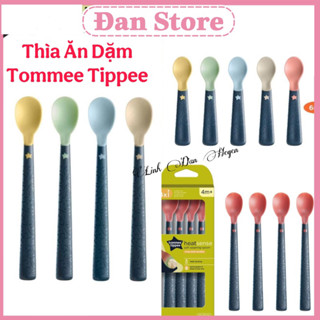 Muỗng Thìa Tommee Tippee kháng khuẩn cho bé ăn dặm. Muỗng ăn dặm cho bé có báo nóng/ Không báo nóng