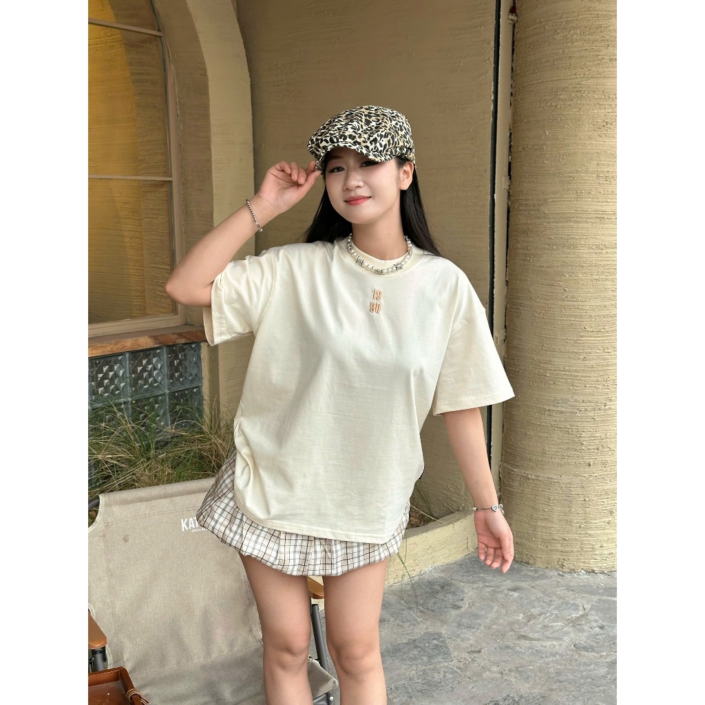Áo Thun Boxy Nevasome Atelier Thêu Xù Cotton 260 gsm Tay Lỡ Form Boxy Rộng Nam Nữ Cổ Tròn | BigBuy360 - bigbuy360.vn