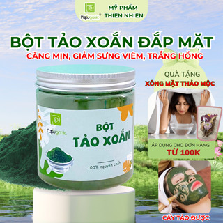 Bột Tảo Xoắn Cấy Tảo Đắp Mặt Spirulina Mặt Nạ Sáng Da Giảm Thâm Nám Giảm Mụn Hapuganic 500g