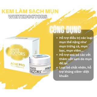 [Cam kết chính hãng 100%] Kem ngăn ngừa mụn mờ thâm sẹo White Doctor Acne Pro