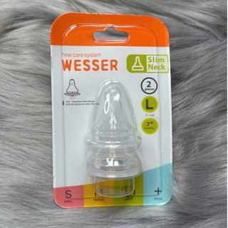Lẻ / Set núm ty Wesser CỔ HẸP/ CỔ RỘNG Siêu Mềm Có Van Thông Hơi Đủ Size S,M,L,+