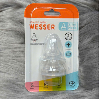 Lẻ / Set núm ty Wesser CỔ HẸP/ CỔ RỘNG Siêu Mềm Có Van Thông Hơi Đủ Size S,M,L,+